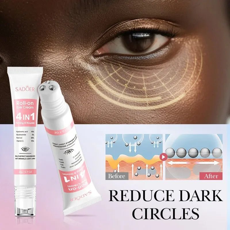 SADOER 4-in-1 Roll-On Radiance Eye Serum Brighten • Firm • Hydrate • Refresh - Greycord BeautyGreycord Beauty