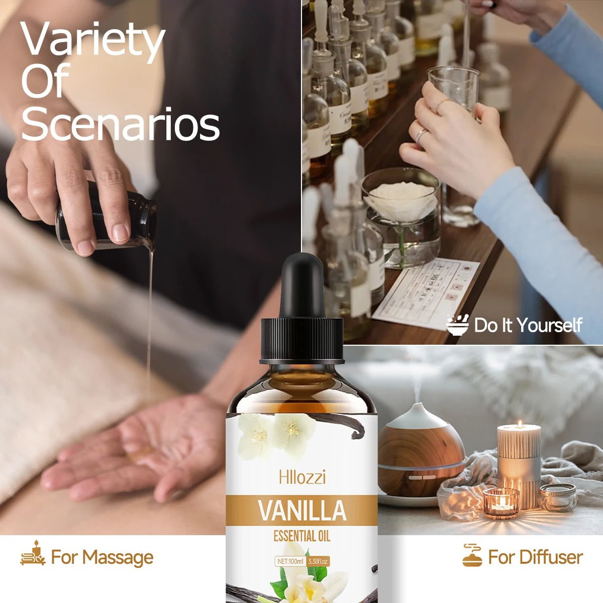 Hllozzi Vanilla Essential Oil - Greycord BeautyGreycord Beauty