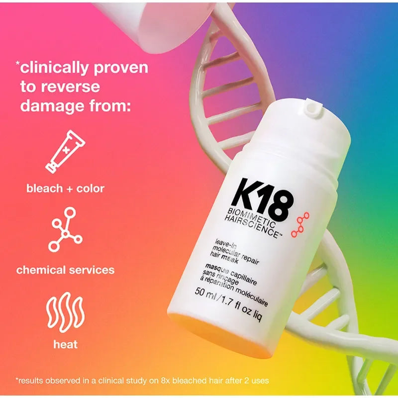 Original K18 Repair Hair Mask Leave-In Molecular Damage Restore Soft Hair Deep Keratin Scalp Treatment Hair Care Product - Greycord
