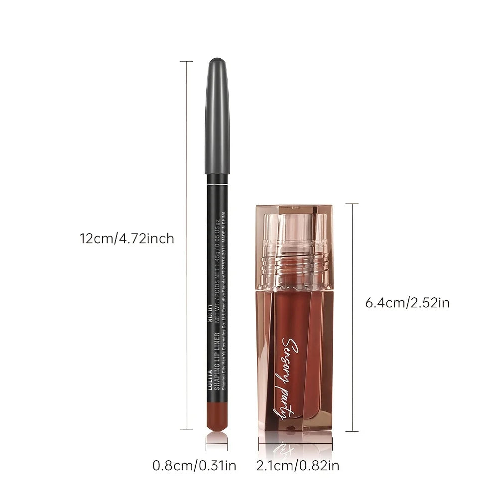 Matte Aura Lip Gloss & Liner Duo - Greycord Beauty