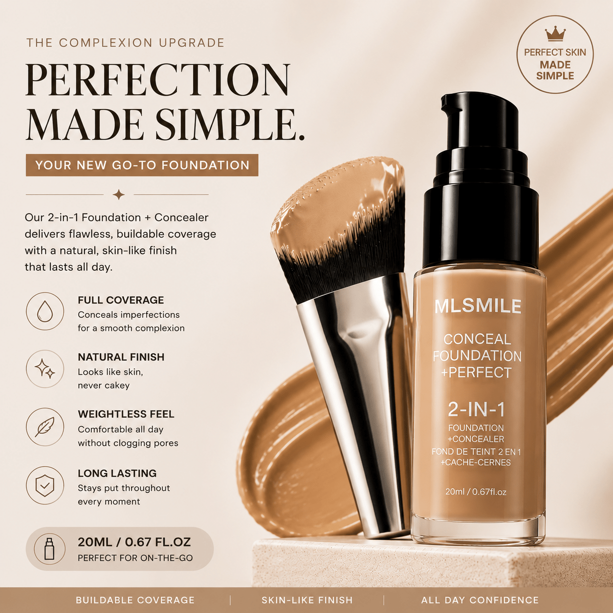 MLSMILE Matte Foundation - Greycord BeautyGreycord Beauty