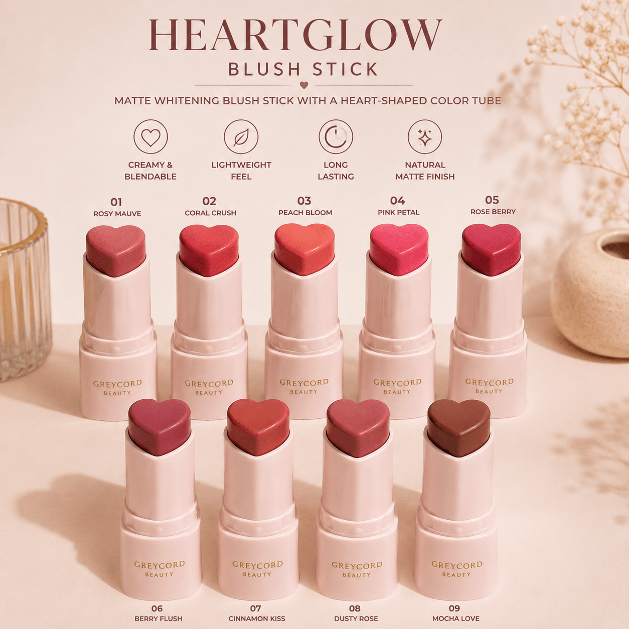 Heartglow Blush Stick - Greycord BeautyGreycord Beauty