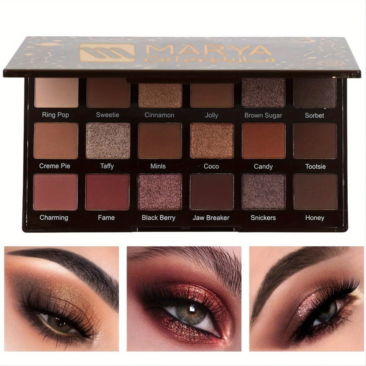 MARYAMAS 18-Color Eyeshadow Palette - Greycord BeautyGreycord Beauty