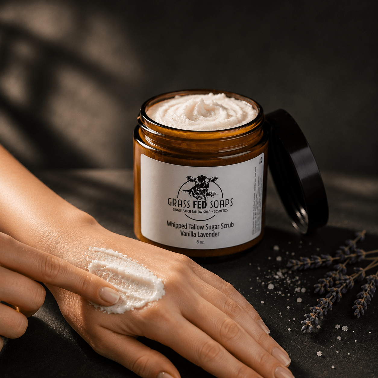 Whipped Tallow Sugar Exfoliating Scrub—8oz - Greycord BeautyGreycord Beauty