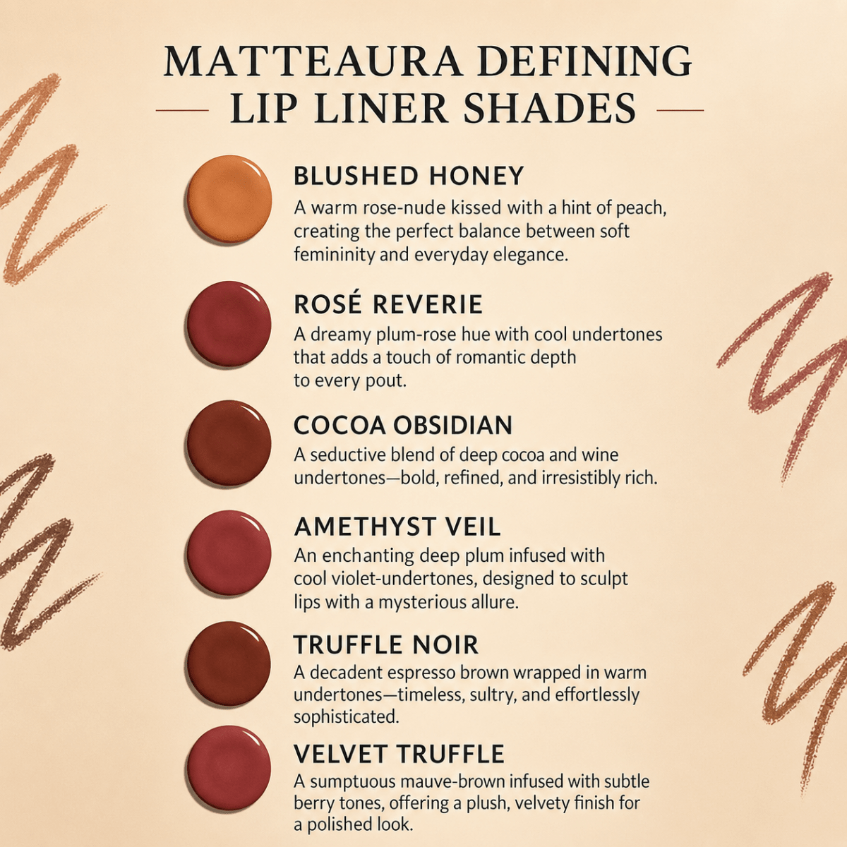 MatteAura Defining Lip Liner - Greycord BeautyGreycord Beauty