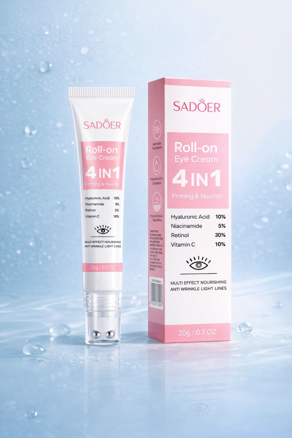 SADOER 4-in-1 Roll-On Radiance Eye Serum Brighten • Firm • Hydrate • Refresh - Greycord Beauty