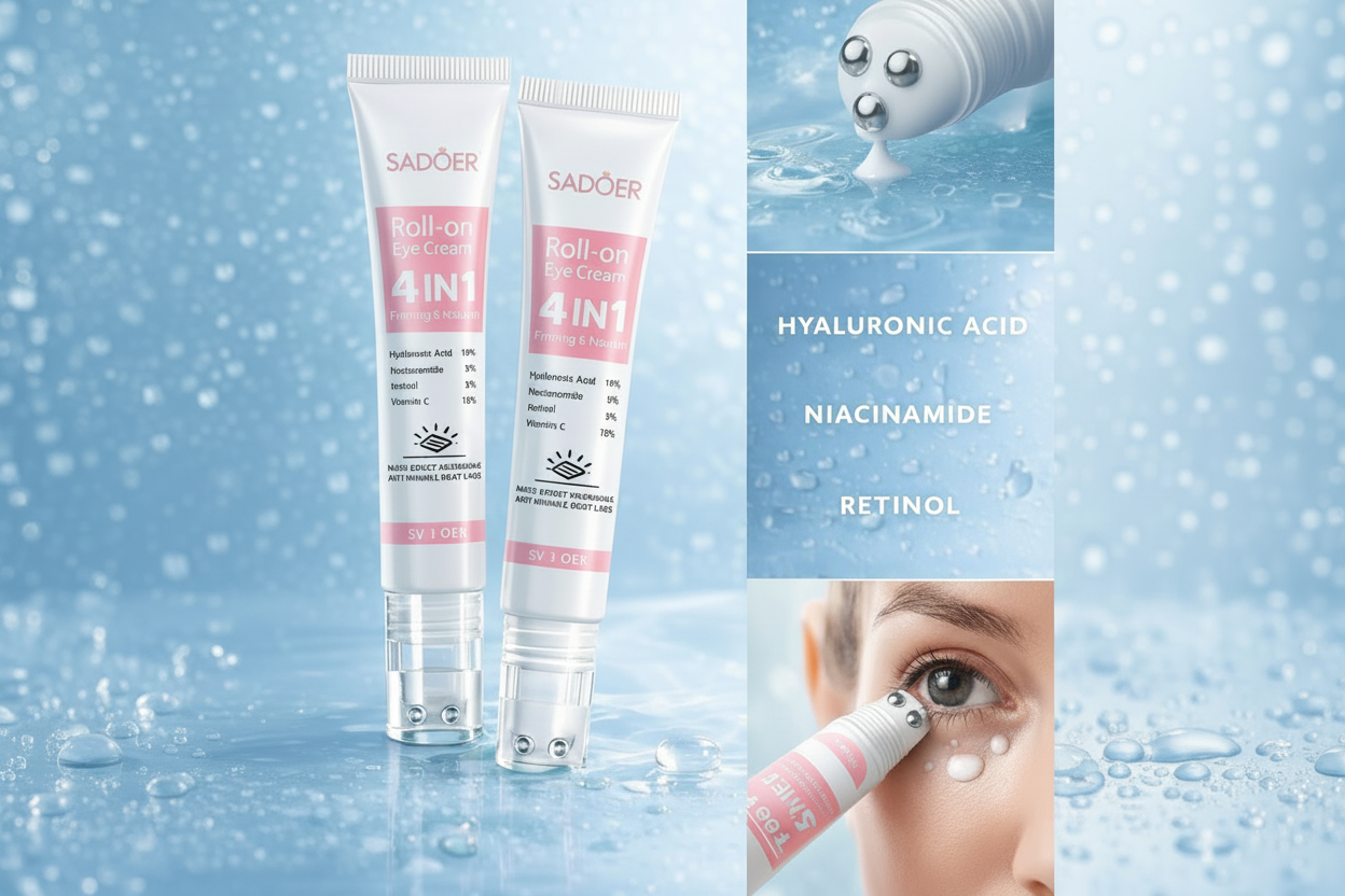 SADOER 4-in-1 Roll-On Radiance Eye Serum Brighten • Firm • Hydrate • Refresh - Greycord Beauty