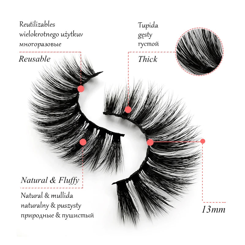 Main Character Lashes – 3D Handmade Wispy Faux Mink Lash Wardrobe (5-Piece Set)