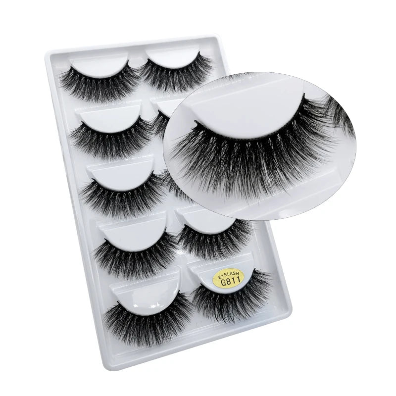Main Character Lashes – 3D Handmade Wispy Faux Mink Lash Wardrobe (5-Piece Set)