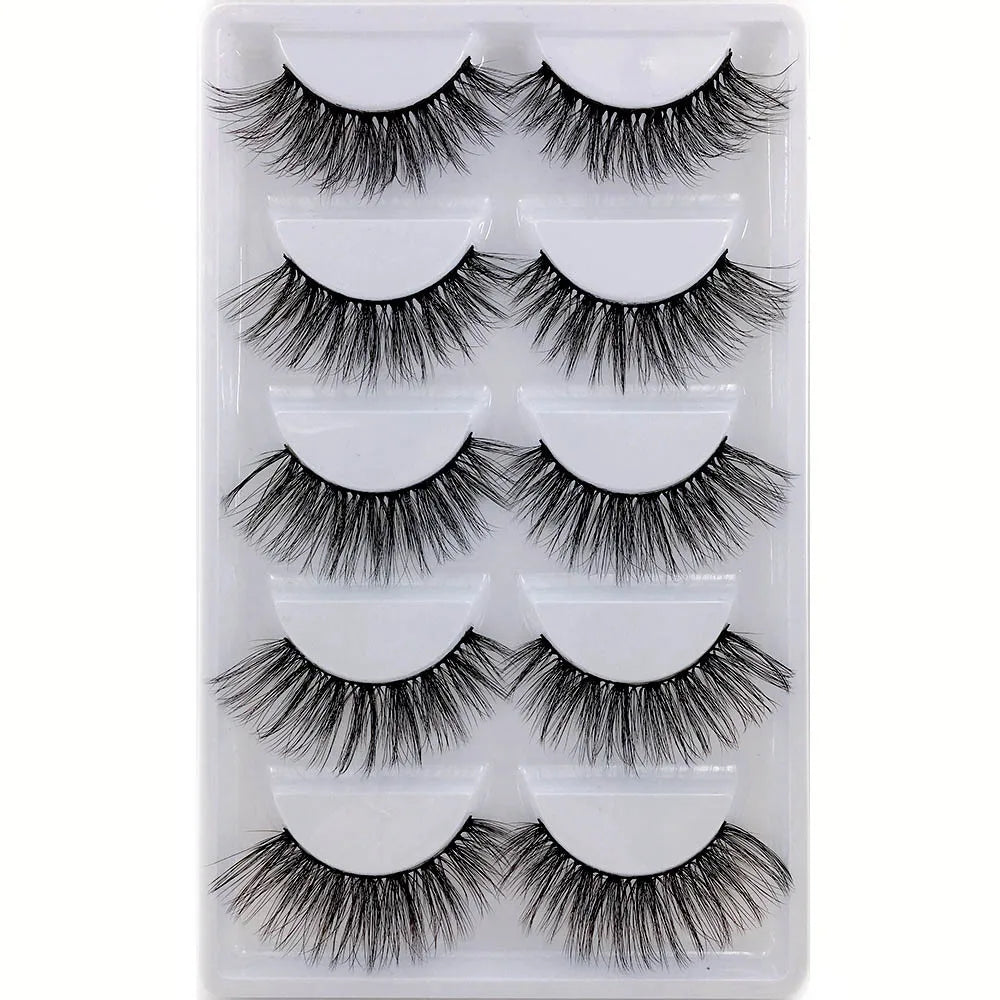 Main Character Lashes – 3D Handmade Wispy Faux Mink Lash Wardrobe (5-Piece Set)