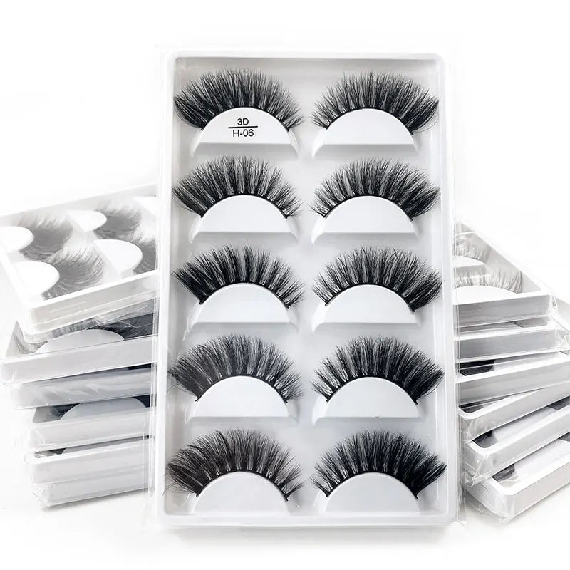 Main Character Lashes – 3D Handmade Wispy Faux Mink Lash Wardrobe (5-Piece Set)