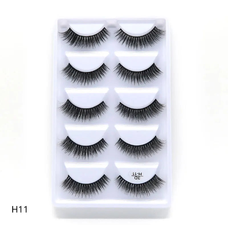 Main Character Lashes – 3D Handmade Wispy Faux Mink Lash Wardrobe (5-Piece Set)