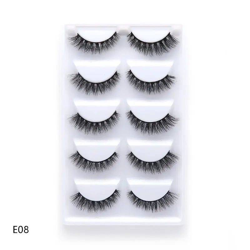 Main Character Lashes – 3D Handmade Wispy Faux Mink Lash Wardrobe (5-Piece Set)