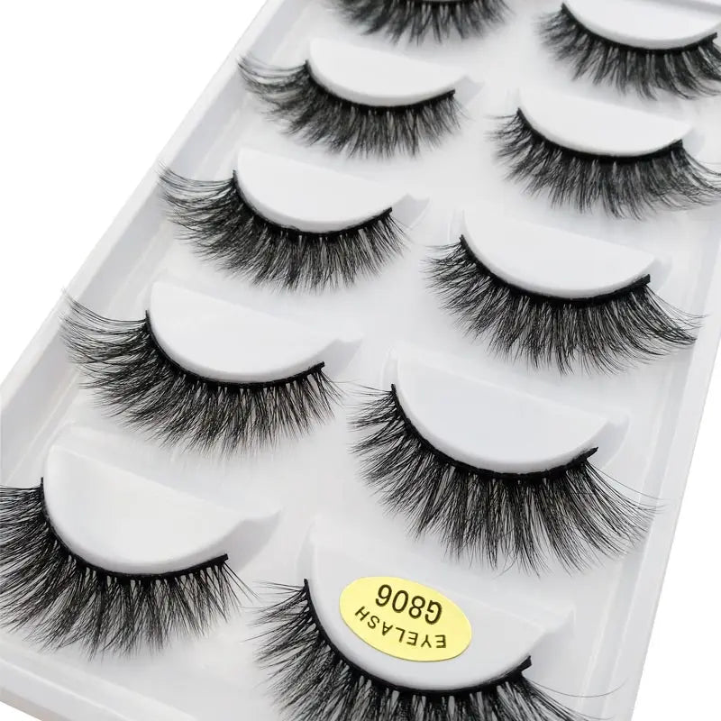 Main Character Lashes – 3D Handmade Wispy Faux Mink Lash Wardrobe (5-Piece Set)