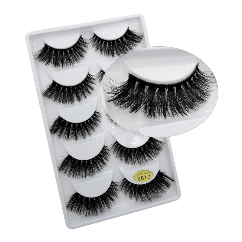 Main Character Lashes – 3D Handmade Wispy Faux Mink Lash Wardrobe (5-Piece Set)