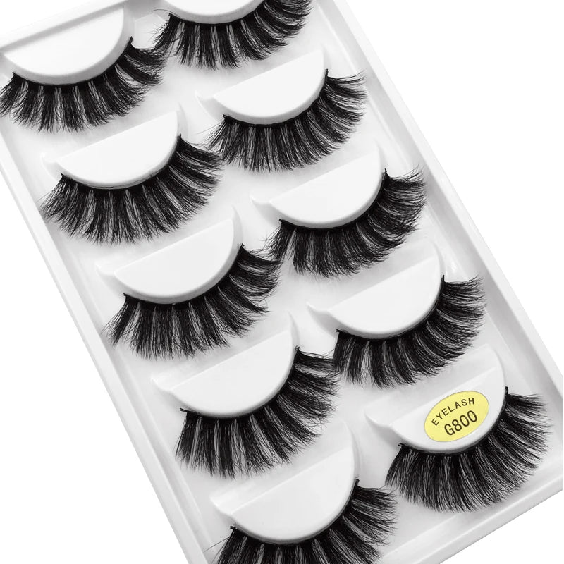 Main Character Lashes – 3D Handmade Wispy Faux Mink Lash Wardrobe (5-Piece Set)