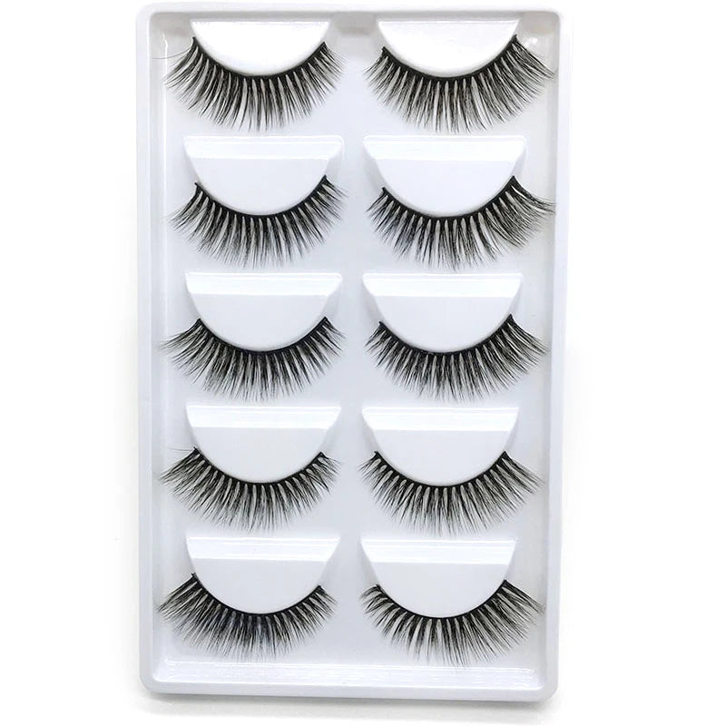 Main Character Lashes – 3D Handmade Wispy Faux Mink Lash Wardrobe (5-Piece Set)