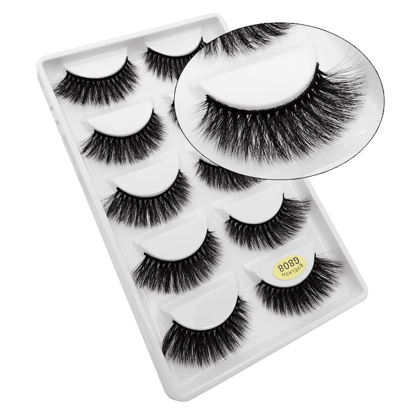 Main Character Lashes – 3D Handmade Wispy Faux Mink Lash Wardrobe (5-Piece Set)