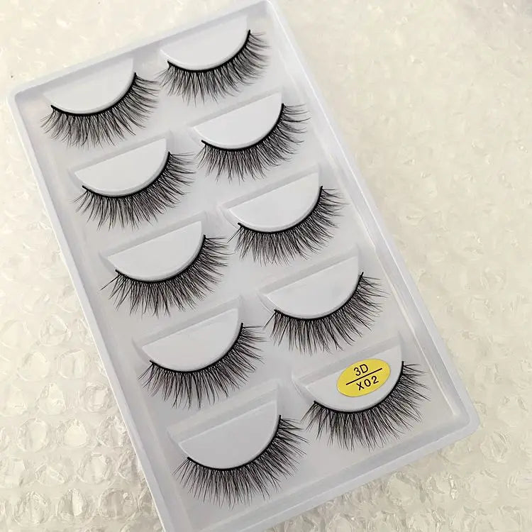 Main Character Lashes – 3D Handmade Wispy Faux Mink Lash Wardrobe (5-Piece Set)