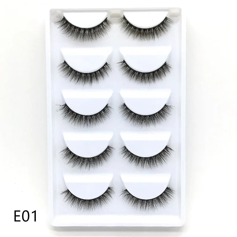 Main Character Lashes – 3D Handmade Wispy Faux Mink Lash Wardrobe (5-Piece Set)