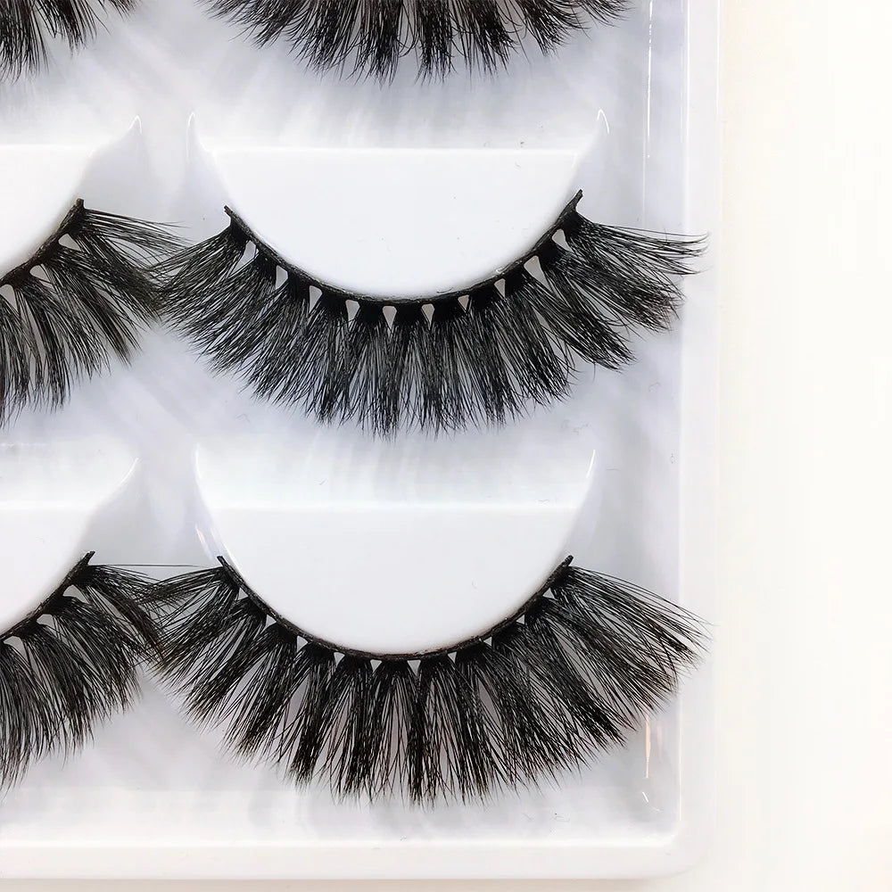 Main Character Lashes – 3D Handmade Wispy Faux Mink Lash Wardrobe (5-Piece Set)