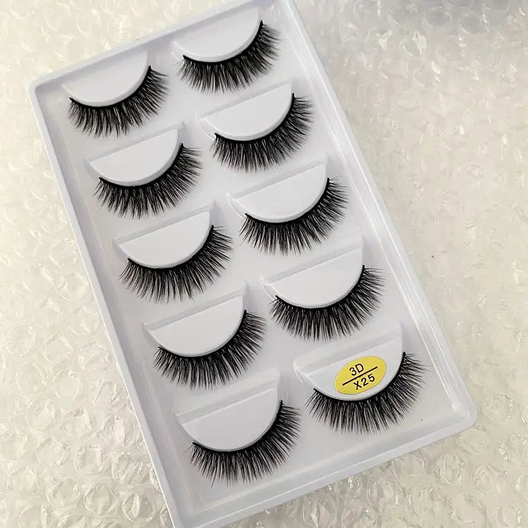 Main Character Lashes – 3D Handmade Wispy Faux Mink Lash Wardrobe (5-Piece Set)