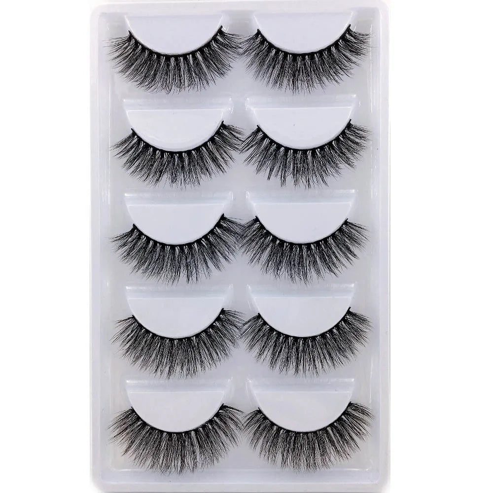 Main Character Lashes – 3D Handmade Wispy Faux Mink Lash Wardrobe (5-Piece Set)