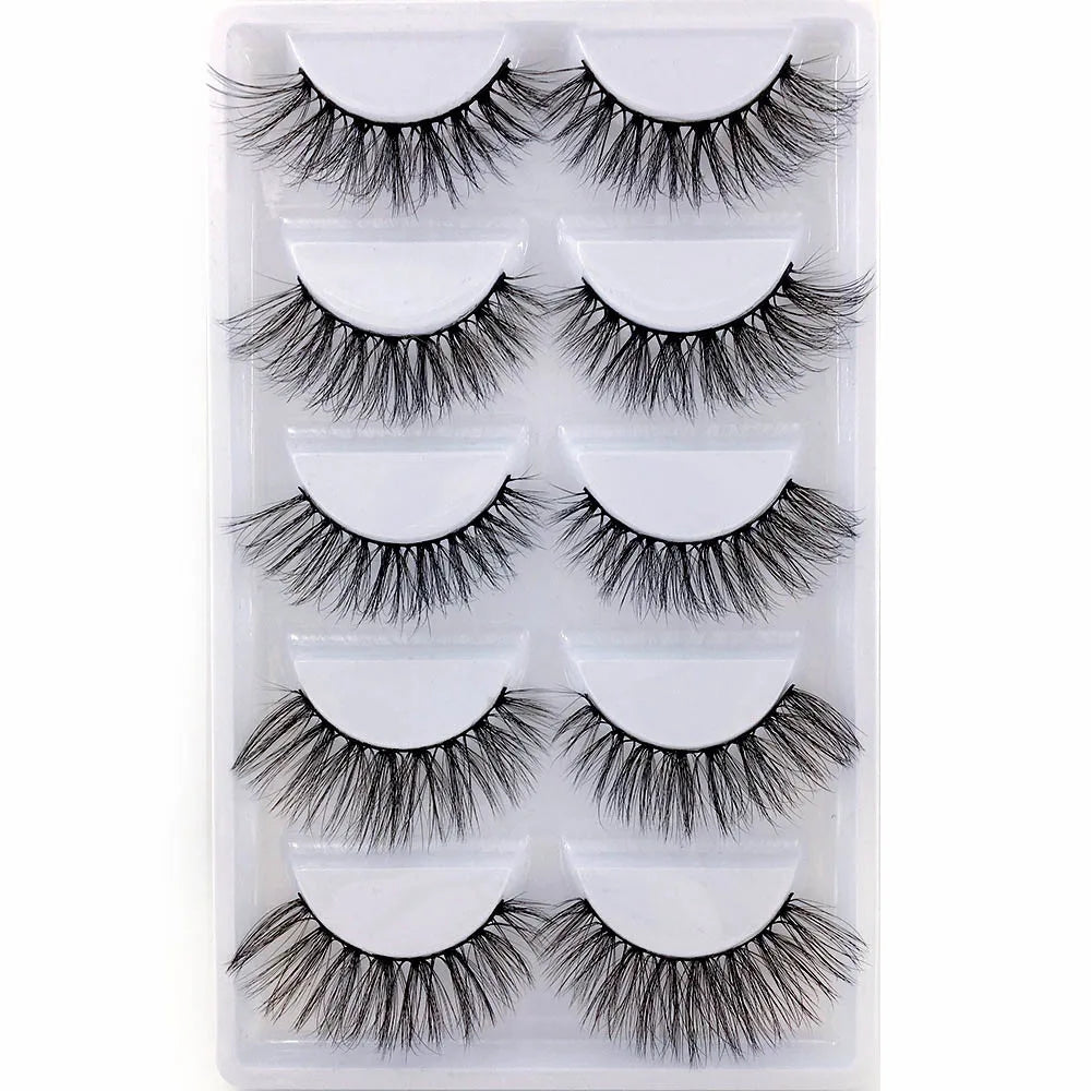 Main Character Lashes – 3D Handmade Wispy Faux Mink Lash Wardrobe (5-Piece Set)
