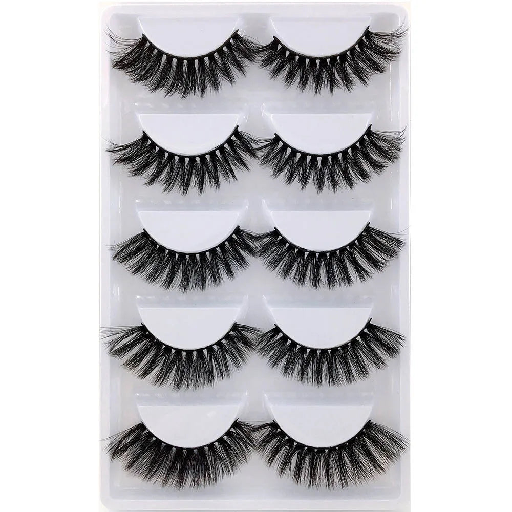 Main Character Lashes – 3D Handmade Wispy Faux Mink Lash Wardrobe (5-Piece Set)