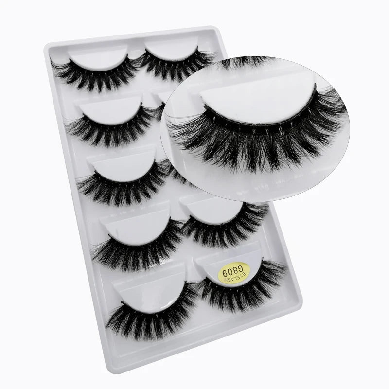 Main Character Lashes – 3D Handmade Wispy Faux Mink Lash Wardrobe (5-Piece Set)