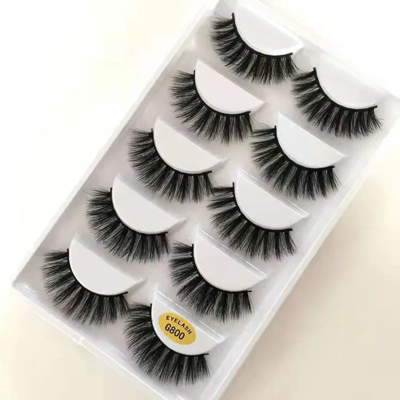 Main Character Lashes – 3D Handmade Wispy Faux Mink Lash Wardrobe (5-Piece Set)