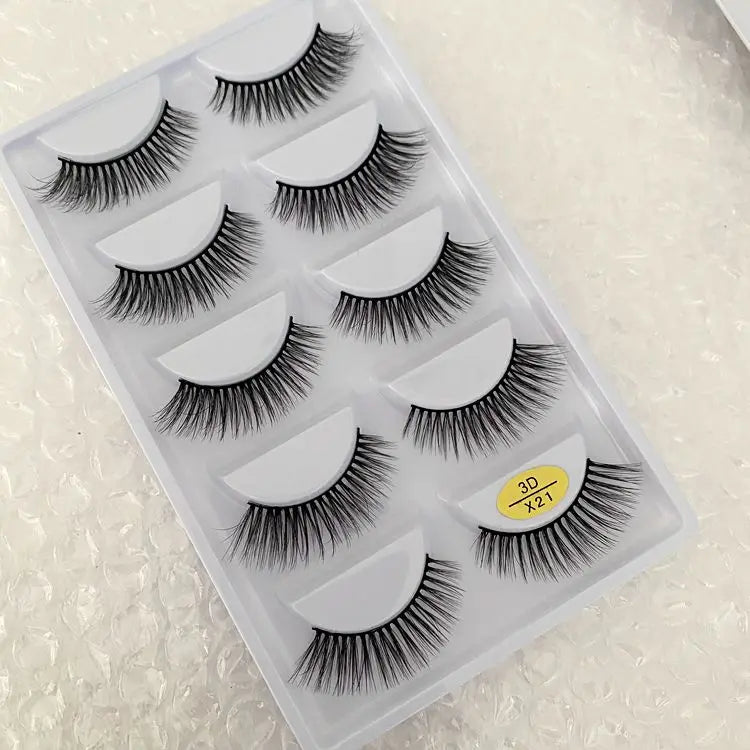 Main Character Lashes – 3D Handmade Wispy Faux Mink Lash Wardrobe (5-Piece Set)