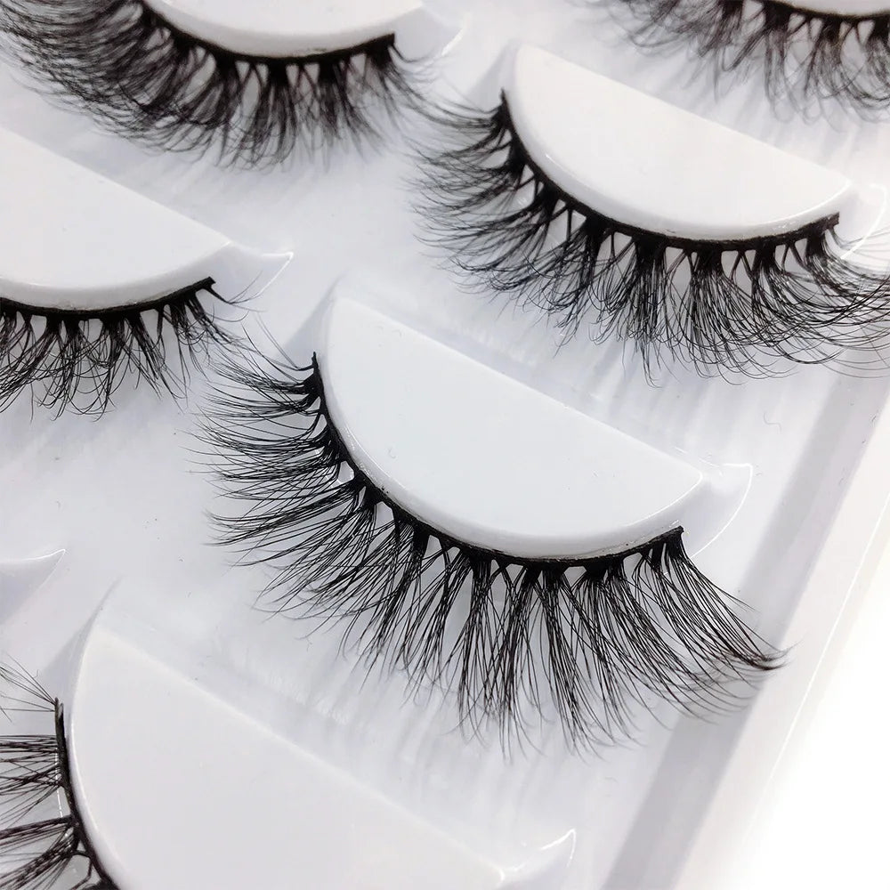Main Character Lashes – 3D Handmade Wispy Faux Mink Lash Wardrobe (5-Piece Set)