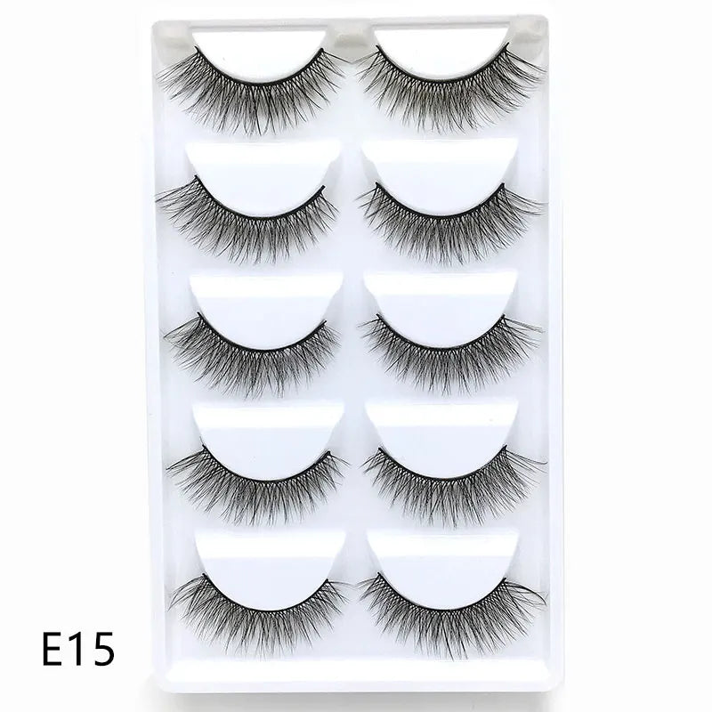 Main Character Lashes – 3D Handmade Wispy Faux Mink Lash Wardrobe (5-Piece Set)