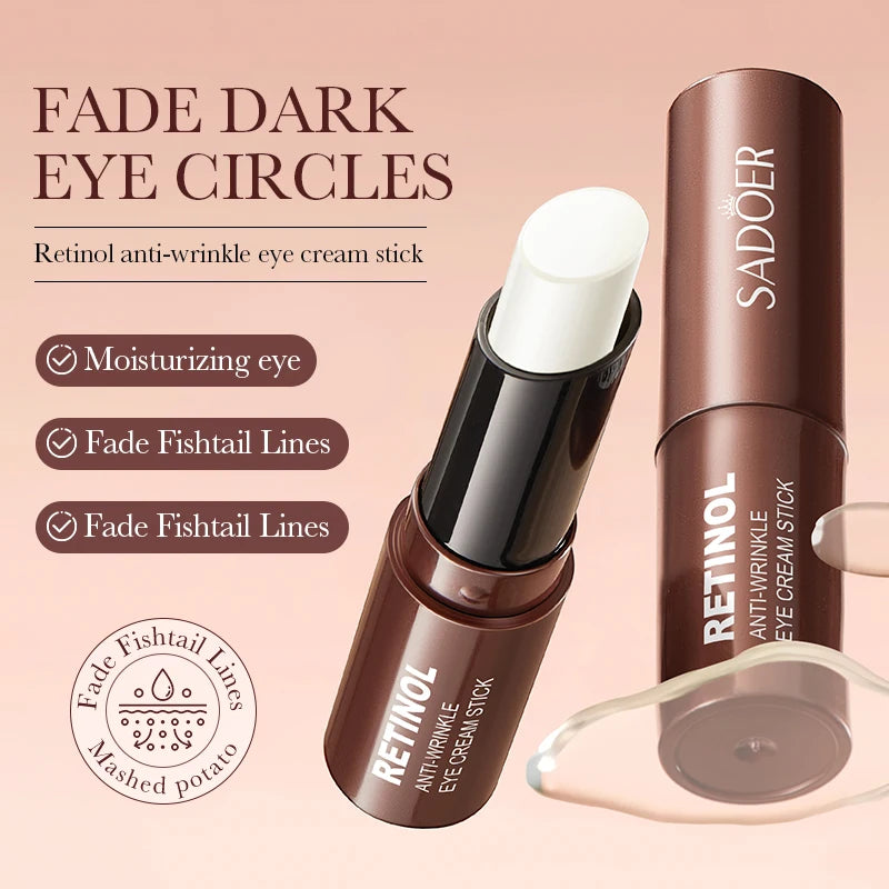 Retinol Eye Cream Stick, Reduces Dark Circles and Wrinkles, Moisturizes and Tightens The Eyes, Eye Cream