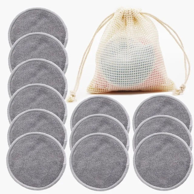Greycord Beauty™ Reusable Bamboo Cotton Pads – 12-Pack - Greycord