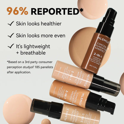 MLSMILE Flawless Matte Foundation – Full Coverage, Concealer Effect