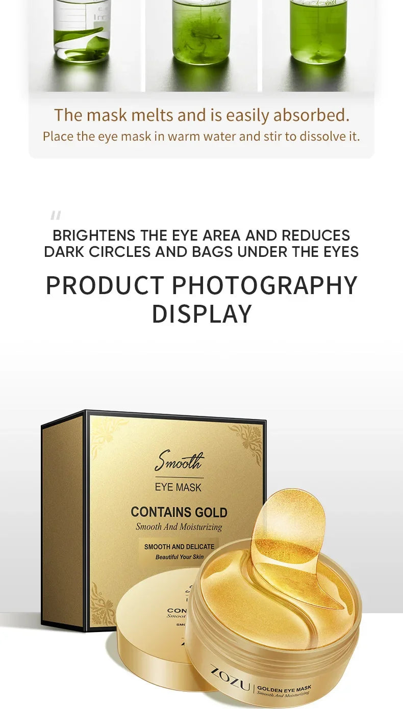 SADOER Golden Avocado Eye Patches – Anti-Dark Circles & Wrinkles (120pcs)