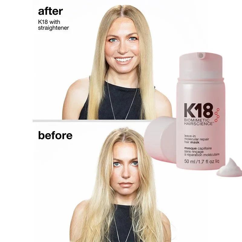 Original K18 Repair Hair Mask Leave-In Molecular Damage Restore Soft Hair Deep Keratin Scalp Treatment Hair Care Product - Greycord