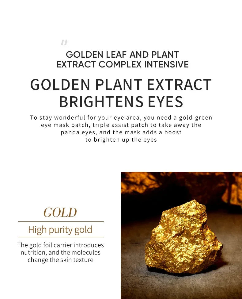 SADOER Golden Avocado Eye Patches – Anti-Dark Circles & Wrinkles (120pcs)