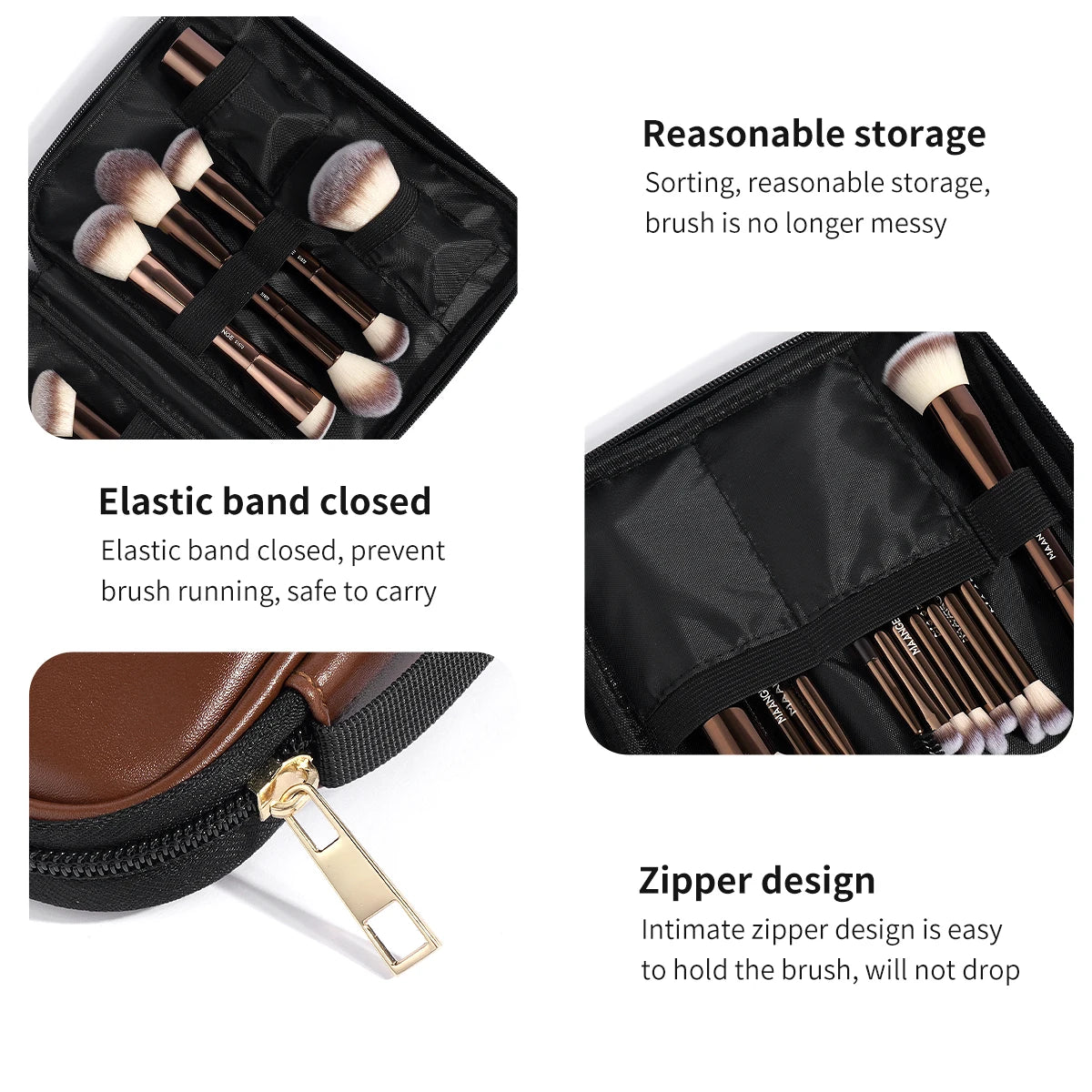 MAANGE All-in-One 20-Piece Brush Collection + Portable Case