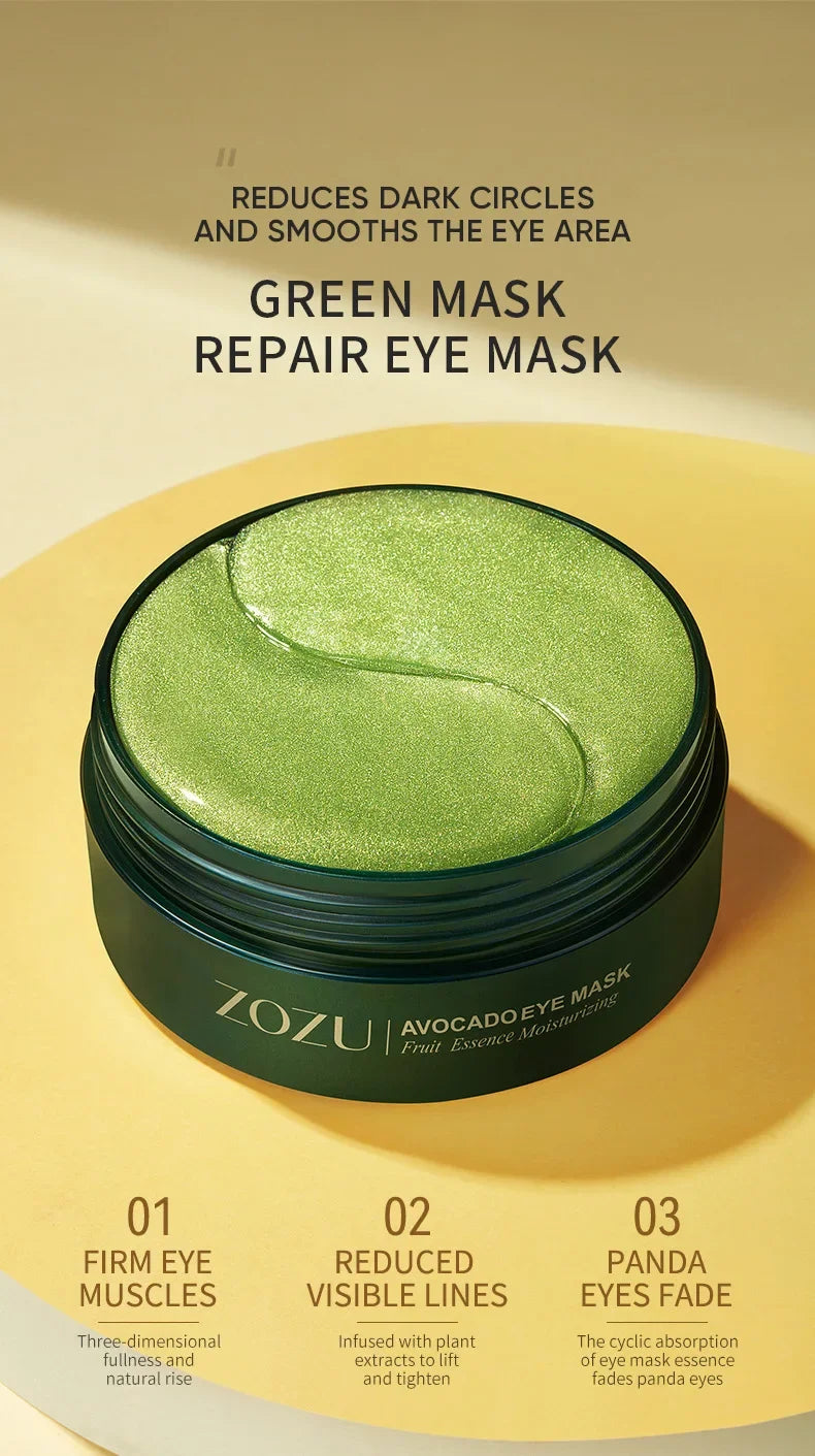 SADOER Golden Avocado Eye Patches – Anti-Dark Circles & Wrinkles (120pcs)