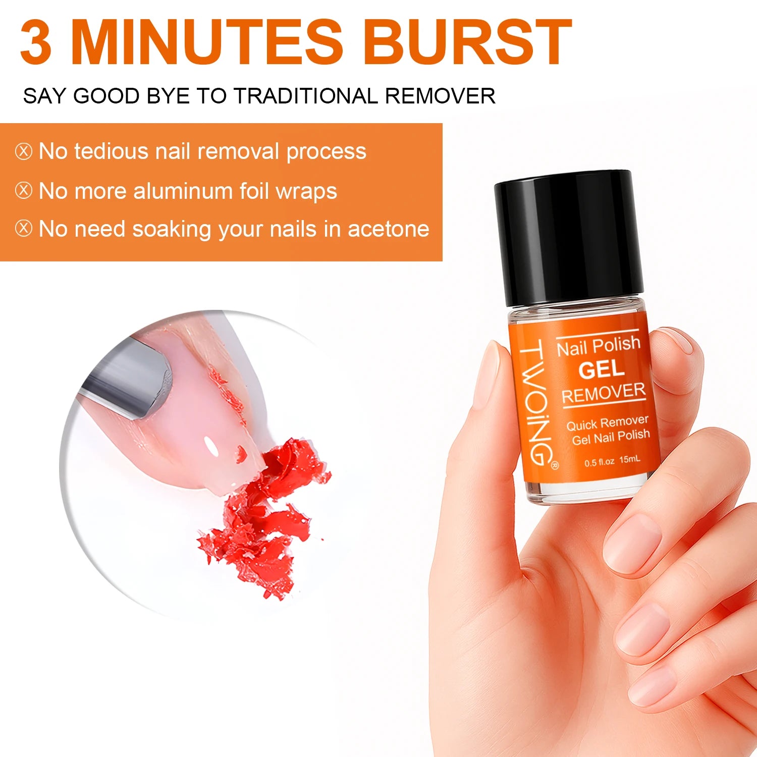 InstaOff Nail Gel Polish Remover Quick & Easy Polish Remover