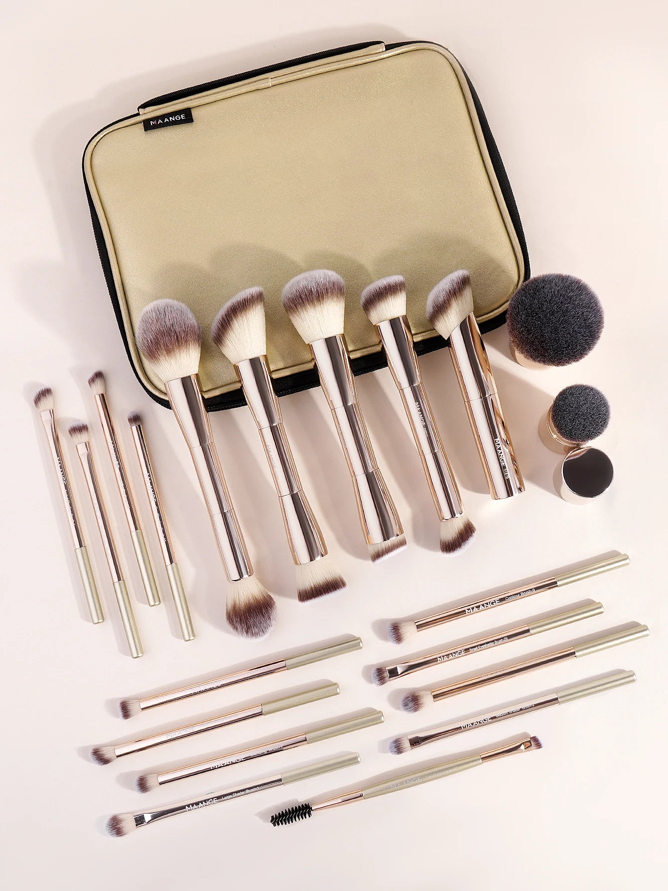 MAANGE All-in-One 20-Piece Brush Collection + Portable Case