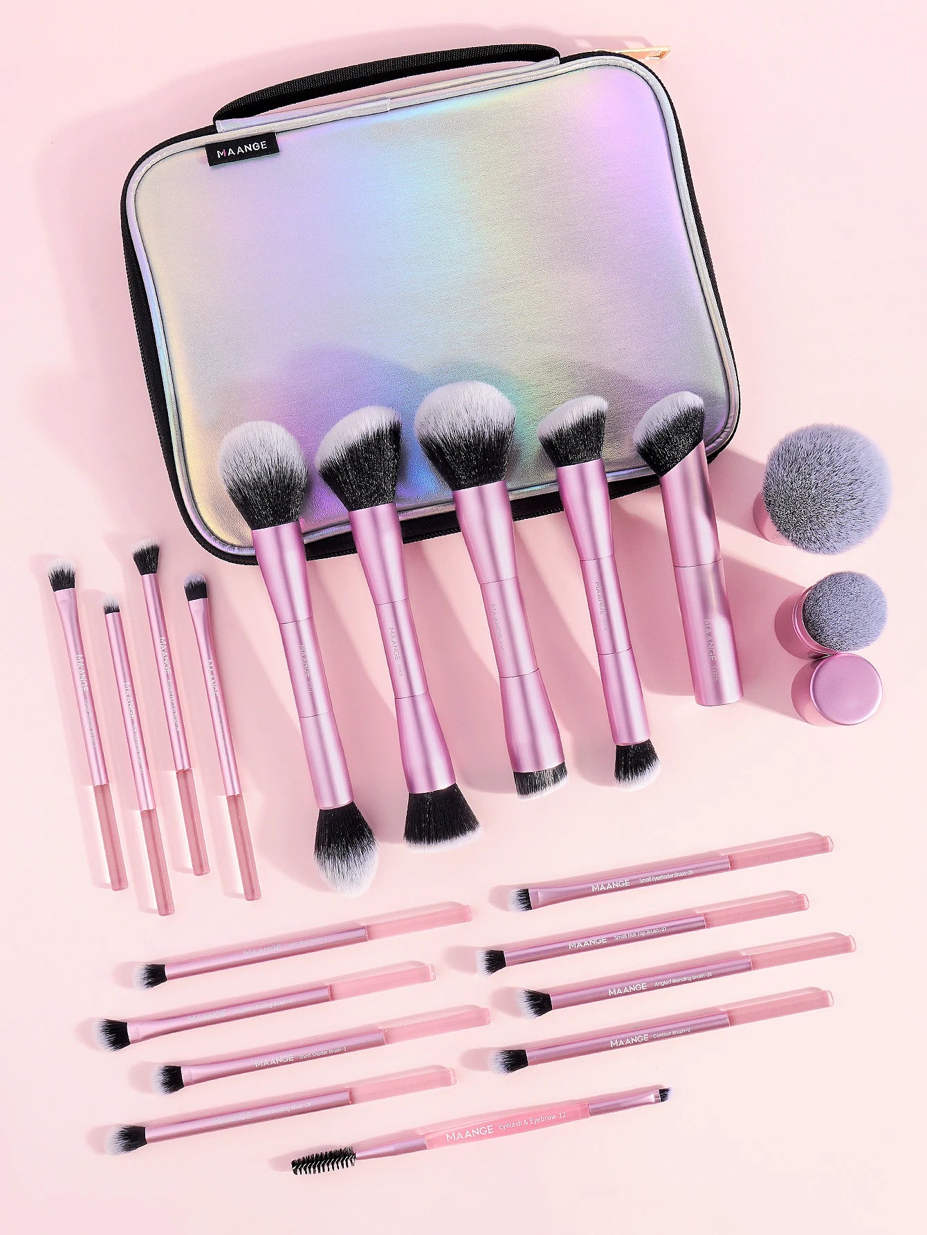 MAANGE All-in-One 20-Piece Brush Collection + Portable Case