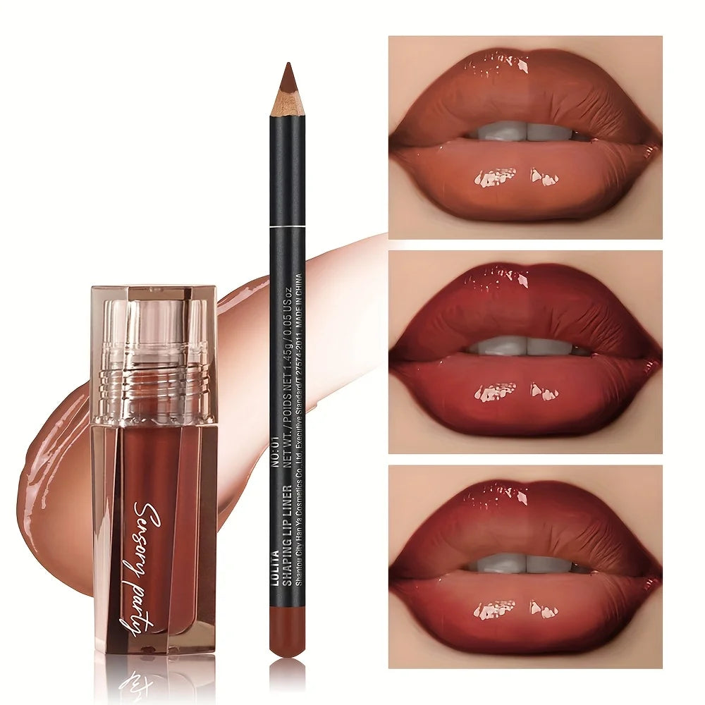 Matte Aura Lip Gloss & Liner Duo