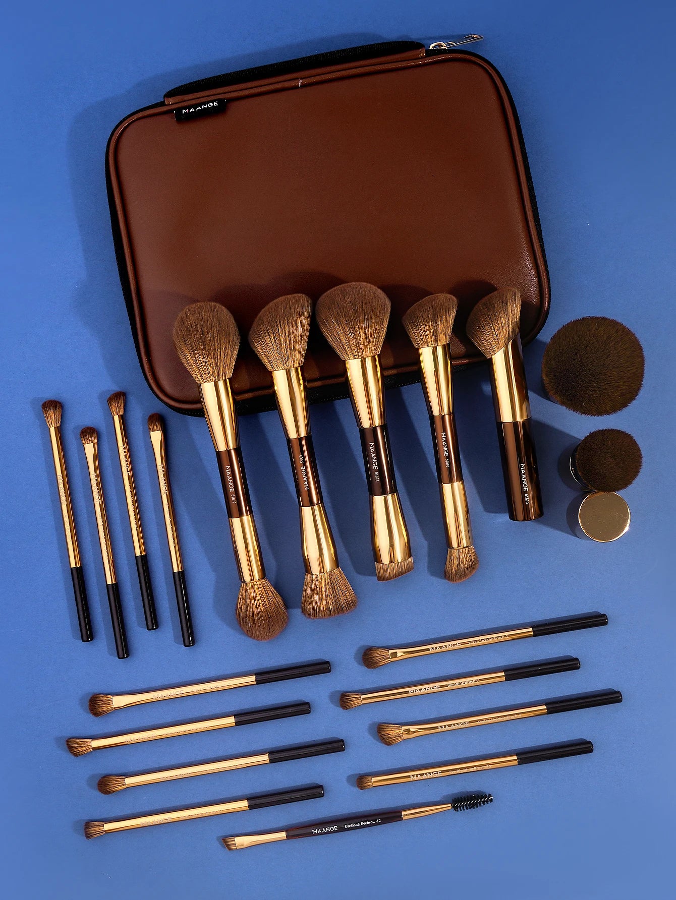 MAANGE All-in-One 20-Piece Brush Collection + Portable Case