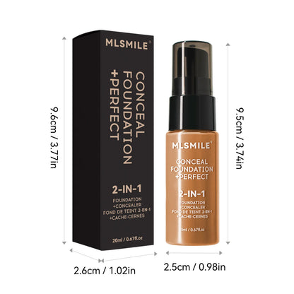 MLSMILE Flawless Matte Foundation – Full Coverage, Concealer Effect