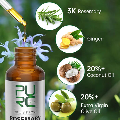 PURC Rosemary Hair Growth, Anti Hair Loss, Scalp Treatment Oil