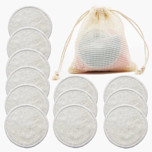 Greycord Beauty™ Reusable Bamboo Cotton Pads – 12-Pack - Greycord